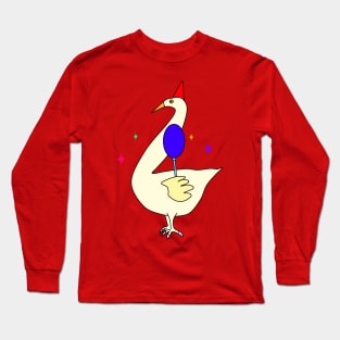 Duck birthday cartoon Long Sleeve T-Shirt